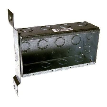 Raco Electrical Box, 63.5 cu in, Switch Box Type, 4 Gangs, Steel 687